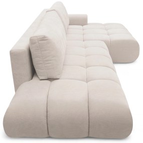 Rozkladacia rohová sedačka Lutario L II pravá - béžová hydrofóbna pletenina Venice 2026