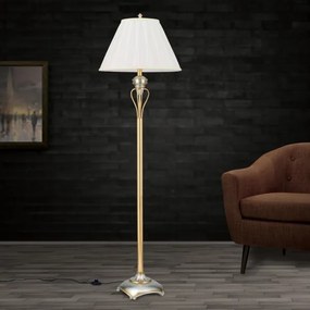 Orion Stl 12-1097/1 - Stojacia lampa TIZIA 1xE27/60W/230V biela/zlatá/patina