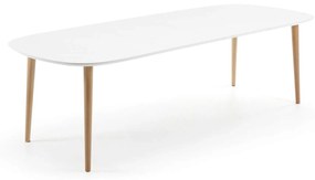 Jedálenský stôl quio 160 (260) x 100 cm biely MUZZA