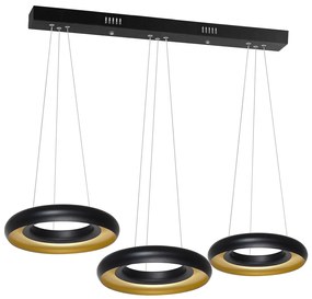 Závesné LED svietidlo Nero, 3x LED 36w, 4000k, g/b