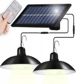 Solárne pouličné osvetlenie - dvojitá lampička + ovládač