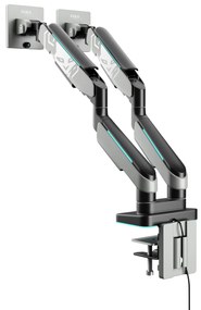 Dvojitý držiak na monitory 49 palcov, sivá-čierna RGB X-Arm Dual