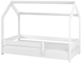 Detská domčeková posteľ LITTLE HOUSE - biela - 180x80 cm