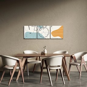 Obraz - Ilustrácia listu (s hodinami) (90x30 cm)