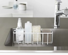 Biely kovový stojan na umývacie prostriedky bez vŕtania Film Hook – YAMAZAKI
