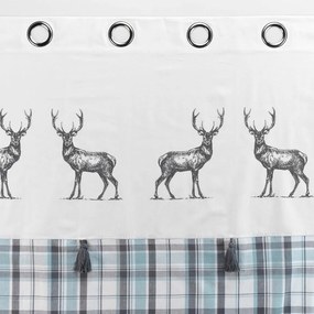 Bielo-modrý záves 140x240 cm Megeve – douceur d'intérieur