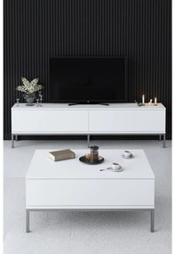 TV stolík/skrinka Vibubi 2 (biela + strieborná) . Vlastná spoľahlivá doprava až k Vám domov. 1095391