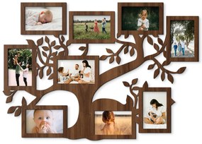 drevko Rodinný fotorámik Strom života Rozmer obrazu: 49,5 x 70 cm, Farba dekorácie: Čierna