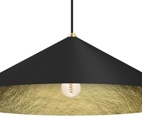 Závesné svietidlo Fuji, 1x čierne/zlaté kompozitné tienidlo, (fi 90cm), b