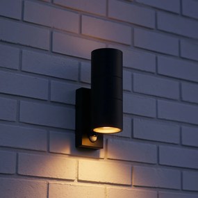 Vonkajšie nástenné svietidlo čierne 2 svietidlo AR70 s pohybovým senzorom - Duo