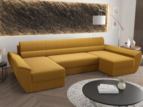 Rohová sedacia súprava U Radiant U4 (žltá). Akcia -20%. Vlastná spoľahlivá doprava až k Vám domov. 1057548