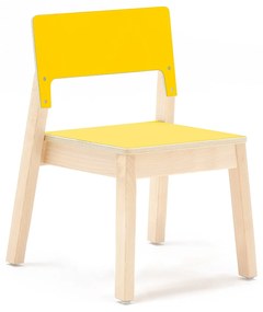 Detská stolička LOVE, V 350 mm, breza, laminát - žltá
