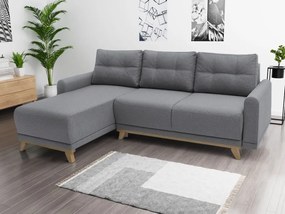 Svetlosivá rohová sedacia súprava ORANGE, obojstranná