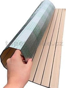 Samolepiace lamely na stenu L02, cena za kus, rozmer 100 cm x 60 cm, hnedé, IMPOL TRADE