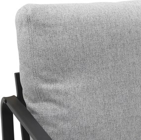 Kreslo Manea - látka / kov - Svetlo sivá