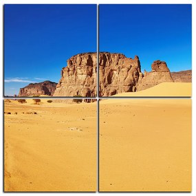 Obraz na plátne - Cesta v púšti - štvorec 3129E (100x100 cm)