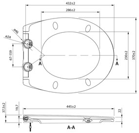 SAMONA SAMONA, JOAN WC sedátko, SLIM, Soft Close, Easy Take, biela, 44845102