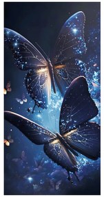 PLÁŽOVÁ OSUŠKA Z MIKROVLÁKNA BUTERFLY 100X180 CM VZOROVANÁ