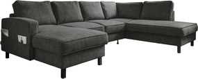 XXXLutz SEDACIA SÚPRAVA, textil, tmavosivá MID.YOU - Sedačky - 001454003228