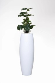 Kvetináč MAGNUM, sklolaminát, výška 100 cm, biely mat