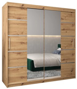 Šatníková skriňa 200 cm Verika 4 200 (dub artisan). Akcia -17%. Vlastná spoľahlivá doprava až k Vám domov. 1064303