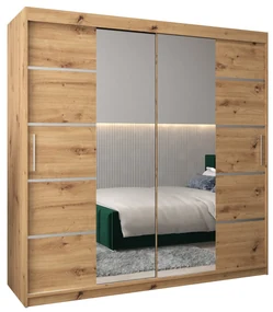 Šatníková skriňa 200 cm Verika 4 200 (dub artisan). Vlastná spoľahlivá doprava až k Vám domov. 1064303