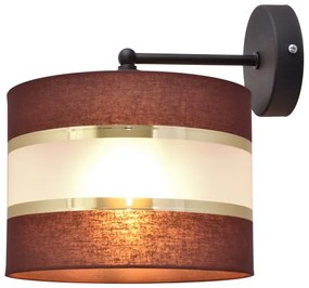 Nástenná lampa HELEN 1xE27/15W/230V hnedá/čierna/zlatá