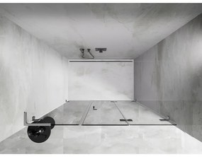 Mexen Lunar-F, L pravé sklápacie sprchové dvere 110 cm, číre sklo, chrómový profil, 836SL-110-050-01-00-P