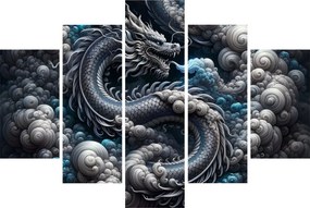 Obraz – Drak v dyme (150x105 cm)