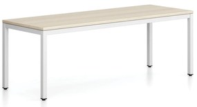 Lavica FRAME, biela podnož, 1685 x 404 x 468 mm, dub prírodný