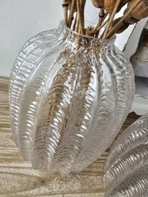 Sklenená váza s vrúbkovaním Sophia - Ø 19*27cm