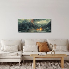 Obraz - Erupcia sopky (120x50 cm)