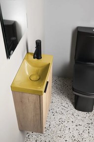 Sapho Sapho, AGOS betónové umývadlo 40x22cm, ľavé/pravé, žltá lesklá, AS40022