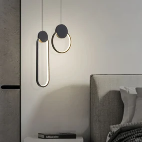 Toolight - LED závesné stropné kruhové svietidlo APP851-CP, čierna, OSW-07020