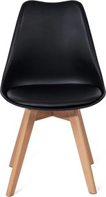 Set - 4 ks Jedálenská stolička AVENBERG SKANDI čierna