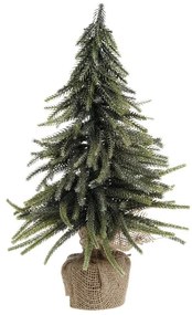 Zeleno-zlatý vianočný borovicový stromček v jute Fleur Pine Tree - 35 cm