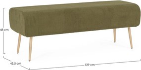 Zelená polstrovaná lavica Olga – Bizzotto