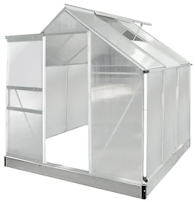 Záhradný skleník Glasshouse 190x190x195 cm - priehľadná