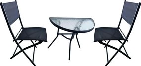 TRENDIE Zostava záhradného nábytku - 2 stoličky a stôl 65cm polovičný