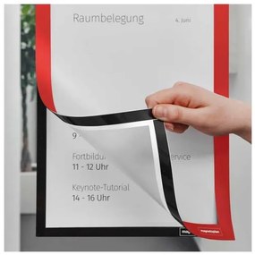 Samolepiaci rámček Magnetoplan Magnetofix A4 - 2 ks, červená