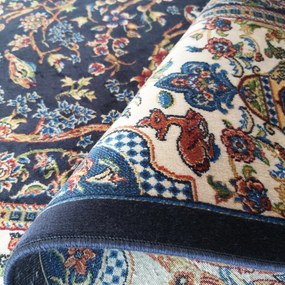 DY Hodvábny exkluzívny koberec Qum Silk 11 - modrá Rozmer: 200x300 cm