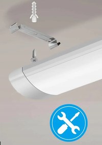 Sada 4 x povrchovo montovateľných LED svietidiel 36W 120cm fluorescenčný panel pre garážovú dielňu