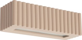 Nástenné svietidlo Rigata, 1x tmavobéžové keramické tienidlo