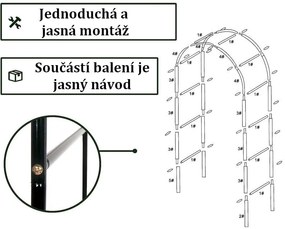 Anaterra Záhradný oblúk pre popínavé rastliny, 2 ks, 13 mm