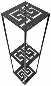 Moderný stojan na kvetináč Labyrint 100 cm ČIERNY