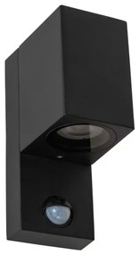 Lucide 69802/01/30 -Vonkajšie svietidlo so senzorom ZARO 1xGU10/7W/230V IP65 čierna