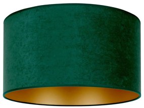 Duolla - Stropné svietidlo ROLLER 1xE27/15W/230V pr. 40 cm tmavozelená/zlatá