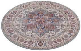 Hanse Home, Kusový koberec Asmar 104002 Cyan / Blue kruh, 160x160 (priemer) kruh, modrá, chodba / predsieň