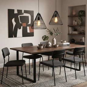 Toolight - Stropné svietidlo čierny diamant 1xE27 LH2065, čierna, OSW-00465