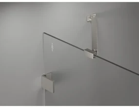 Mexen Lunar, výklopný sprchový kút pravý 70 x 70 cm, 8mm číre sklo, oceľový profil, 834-070-070-97-00-P